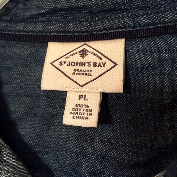 St. John’s Bay Chambray Button Down Shirt - Picture 3 of 5